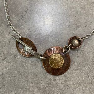 Handmade Copper/brass/sterling necklace